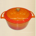 Esmalte Cast Iron Casserole Panelas com tampa Diâmetro 24cm 28cm